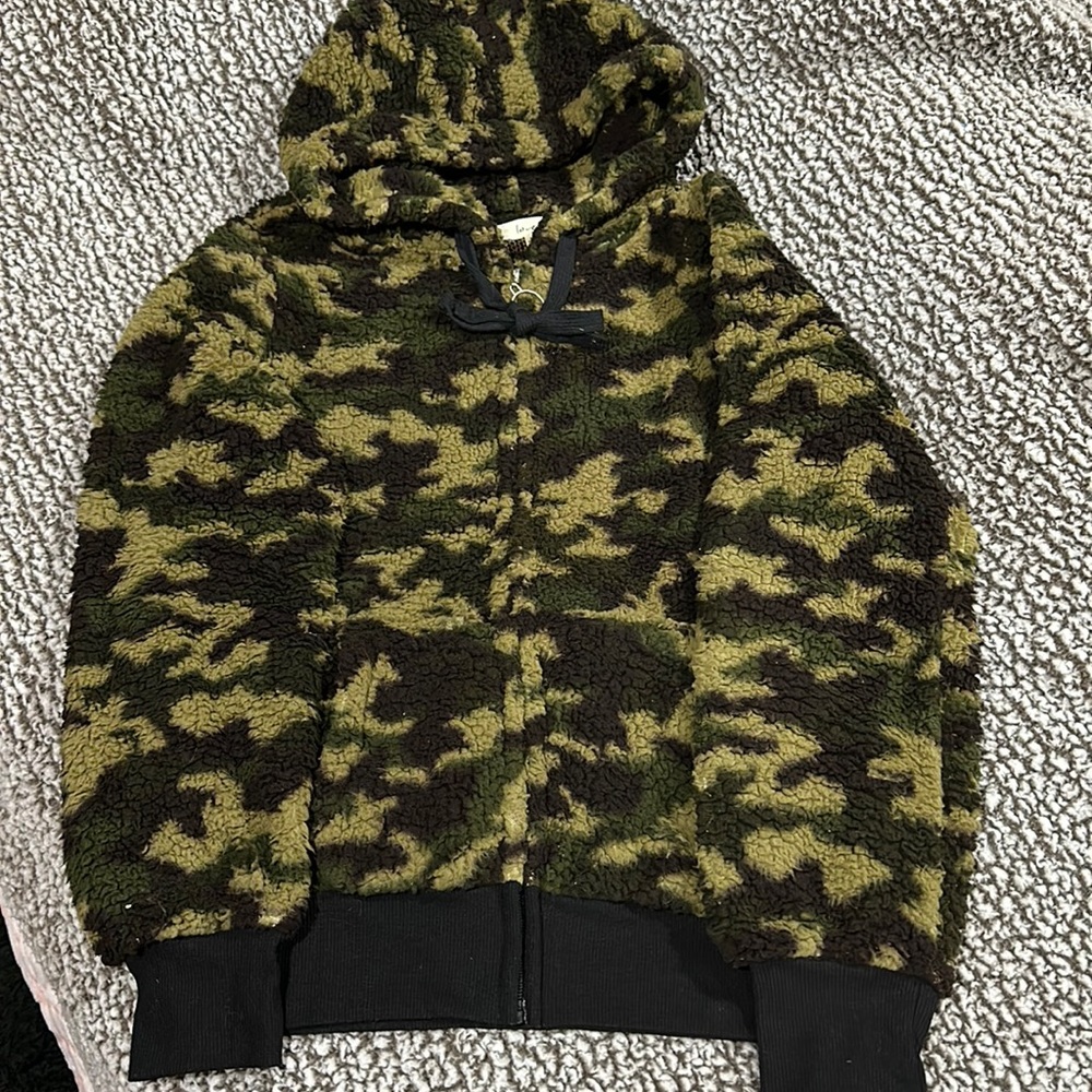 Camouflage Sherpa Full Zip Hoodie